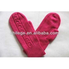 ladies cashmere knitted one finger gloves mittens